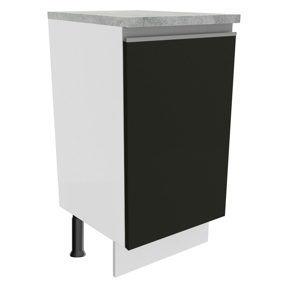 Bajo Mesada 40 cm 1 Puerta Glamy Blanco/Negro