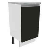 Bajo Mesada 40 cm 1 Puerta Glamy Blanco/Negro