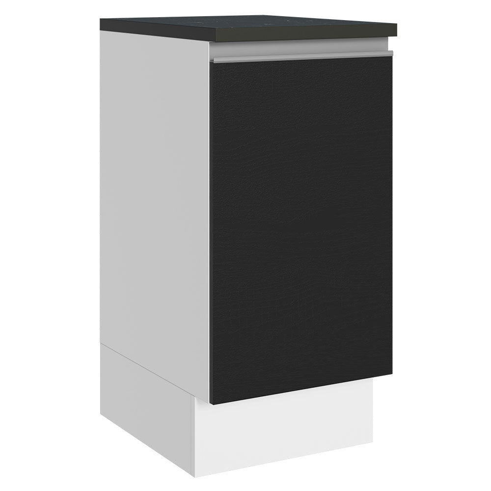 Bajo Mesada Cocina 100% MDF 40 cm 1 Puerta Blanco/Negro Acordes Madesa