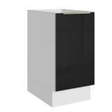 Bajo Mesada de Cocina 40 cm 1 Puerta (Sin Mesada) Blanco/Negro Lux Madesa