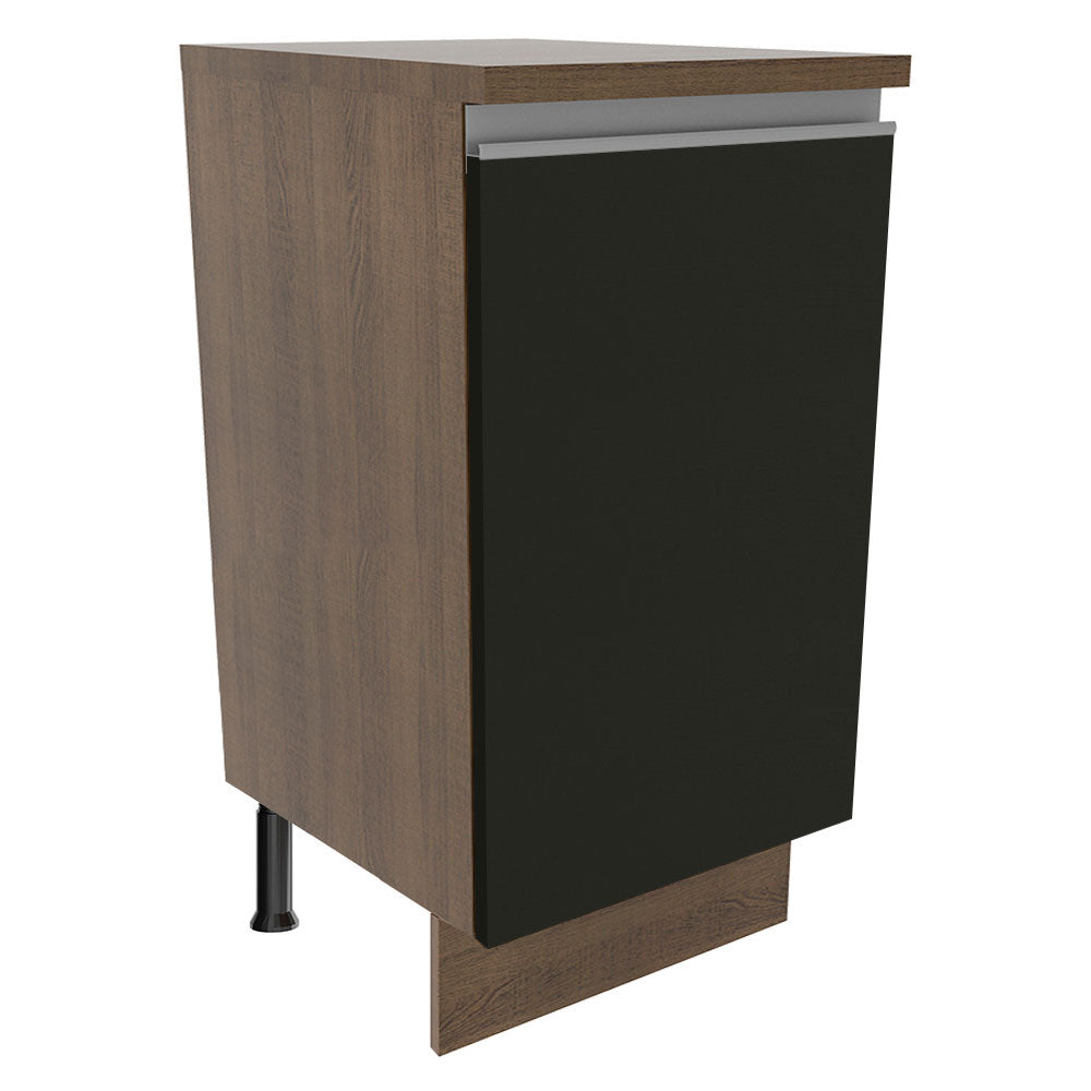 Bajo Mesada 40 cm 1 Puerta Glamy Marrón/Negro