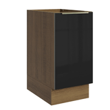 Bajo Mesada de Cocina 40 cm 1 Puerta (Sin Mesada) Marrón/Negro Lux Madesa
