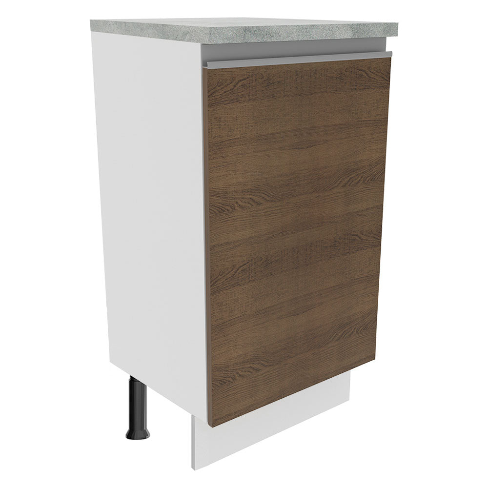 Bajo Mesada 40 cm 1 Puerta Glamy Blanco/Marrón
