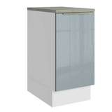 Bajo Mesada de Cocina 40 cm 1 Puerta Blanco/Gris Lux Madesa