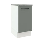 Bajo Mesada 40 cm Sin cajones 1 Puerta Agata Blanco/Gris