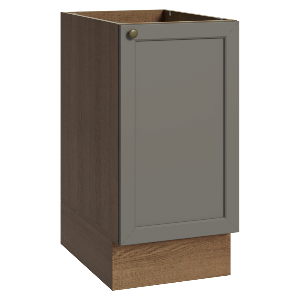 Bajo Mesada 40 cm 1 Puerta Sin Mesada Marrón/Gris Vik Madesa