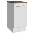 Bajo Mesada 40 cm 1 Puerta Blanco/Marrón Agata Madesa