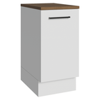 Bajo Mesada 40 cm 1 Puerta Blanco/Marrón Agata Madesa