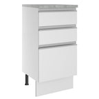 Bajo Mesada 40 cm 3 Cajones Blanco Glamy Madesa