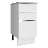 Bajo Mesada Cocina 40 cm 3 Cajones Blanco Stella Madesa