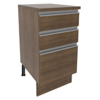 Bajo Mesada 40 x 52 cm 3 Cajones Marrón Glamy Madesa