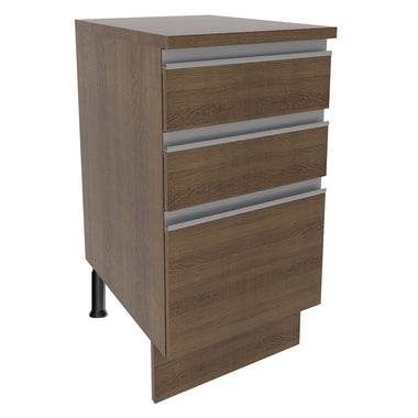 Bajo Mesada 40 cm 3 Cajones Marrón Glamy Madesa