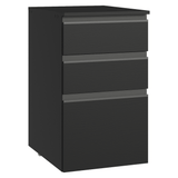 Bajo Mesada de Cocina 40 cm 3 Cajones Flotante Negro Nice Madesa