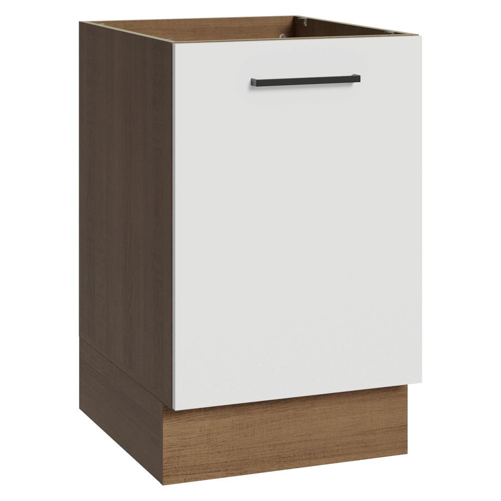 Bajo Mesada 50cm 1 Puerta (Sin Mesada) Marrón/Blanco Agata Madesa