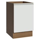 Bajo Mesada 50cm 1 Puerta (Sin Mesada) Marrón/Blanco Glamy Madesa