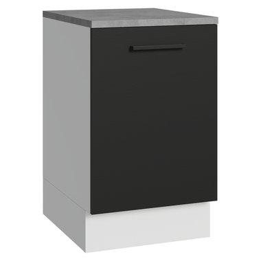 Bajo Mesada 50 cm 1 Puerta Blanco/Negro Agata Madesa