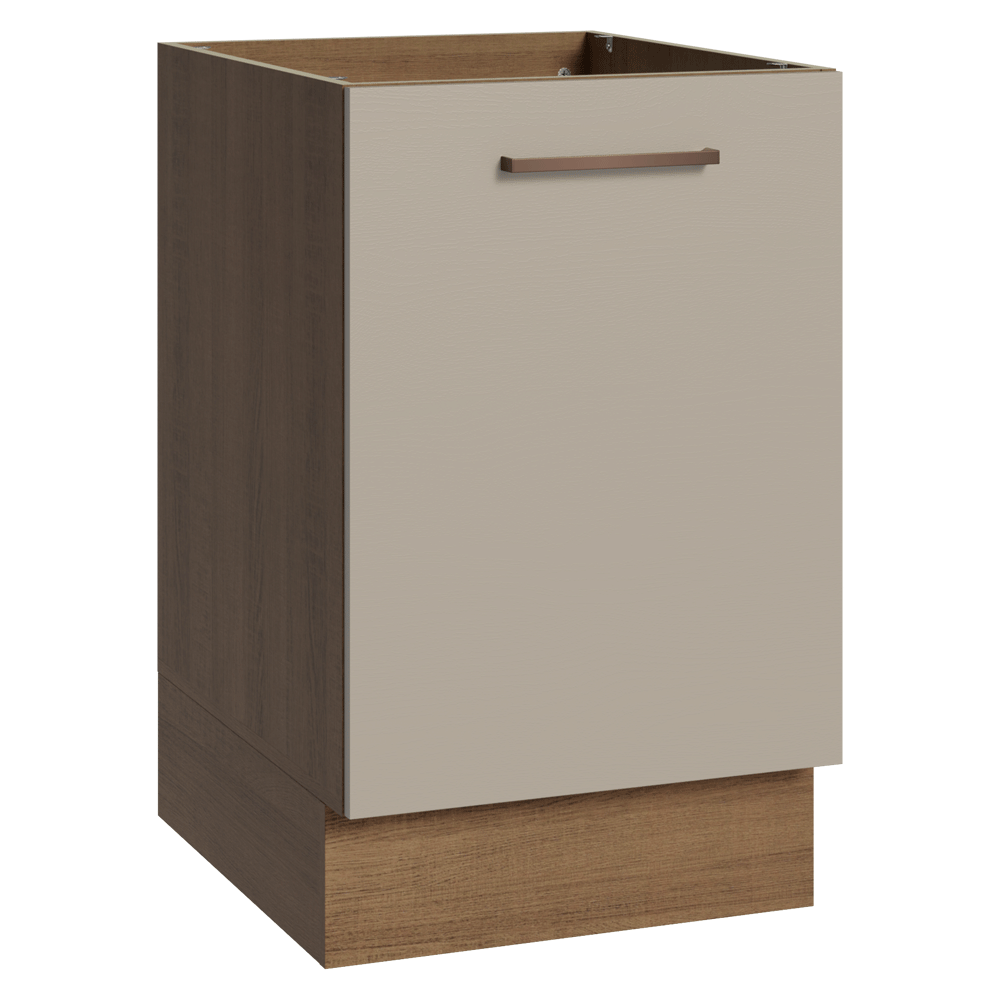 Bajo Mesada 50cm 1 Puerta (Sin Mesada) Marrón/Crema Agata Madesa