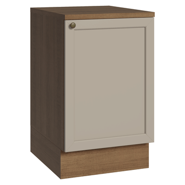 Bajo Mesada 50 cm 1 Puerta Marrón/Crema Vik Madesa