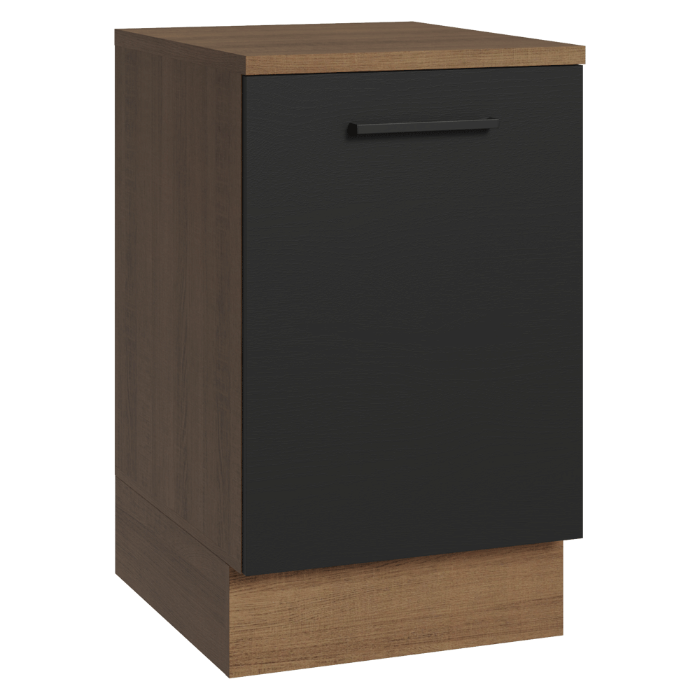 Bajo Mesada 50cm 1 puerta Marrón/Negro Agata Madesa