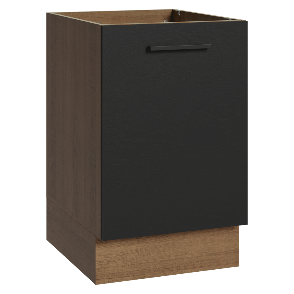 Bajo Mesada 50cm 1 Puerta (Sin Mesada) Marrón/Negro Agata Madesa