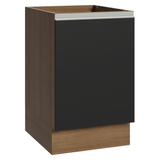 Bajo Mesada 50cm 1 Puerta (Sin Mesada) Marrón/Negro Glamy Madesa