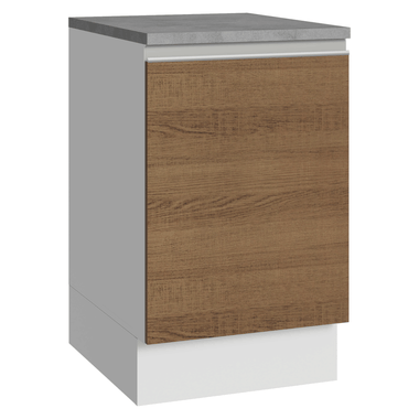 Bajo Mesada 50 cm 1 Puerta Blanco/Marrón Glamy Madesa