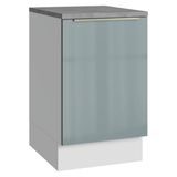 Bajo Mesada de Cocina 50 cm 1 Puerta Blanco/Gris Lux Madesa