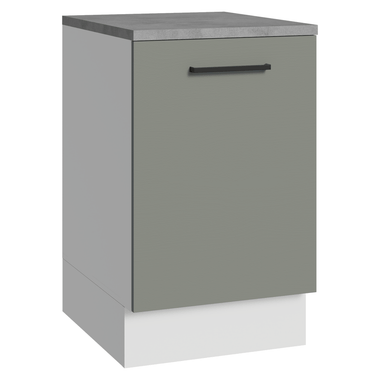 Bajo Mesada 50 cm 1 Puerta Blanco/Gris Agata Madesa