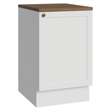 Bajo Mesada 50cm 1 puerta Blanco Marrón Vik Top Madesa