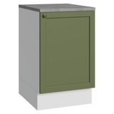 Bajo Mesada 50cm 1 puerta Blanco/Verde Vik Madesa