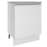 Bajo Mesada 60 cm Con 1 Puerta Glamy Blanco