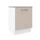 Bajo Mesada 60 cm 1 Puerta Agata Blanco/Crema
