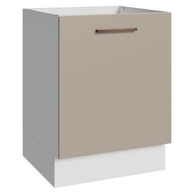 Bajo Mesada 60 cm 1 Puerta Sin Mesada Blanco/Crema Agata Madesa