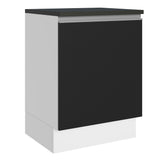Bajo Mesada Cocina 100% MDF 60 cm 1 Puerta Blanco/Negro Acordes Madesa