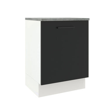 Bajo Mesada 60 cm 1 Puerta Blanco/Negro Agata Madesa