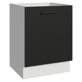 Bajo Mesada 60 cm 1 Puerta Sin Mesada Blanco/Negro Agata Madesa