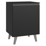 Bajo Mesada de Cocina 60 cm 1 Puerta con Patas Negro Nice Madesa