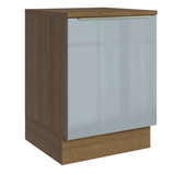 Bajo Mesada de Cocina 60 cm 1 Puerta Marrón/Gris Lux Madesa