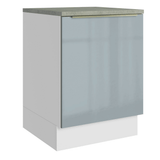 Bajo Mesada de Cocina 60 cm 1 Puerta Blanco/Gris Lux Madesa