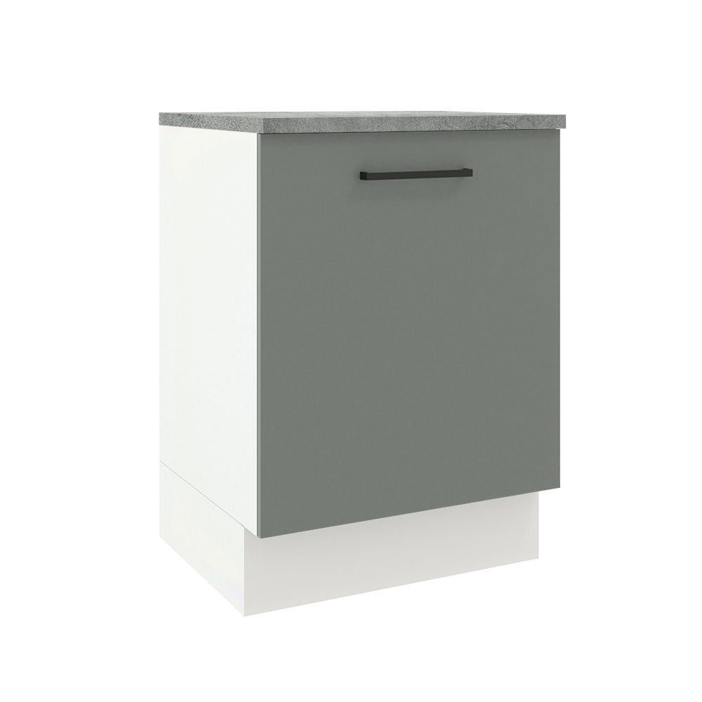 Bajo Mesada 60 cm Sin cajones 1 Puerta Agata Blanco/Gris
