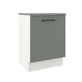 Bajo Mesada 60 cm Sin cajones 1 Puerta Agata Blanco/Gris