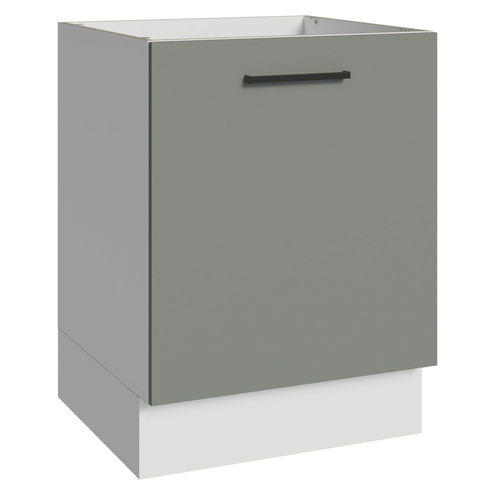 Bajo Mesada 60 cm 1 Puerta Sin Mesada Blanco/Gris Agata Madesa