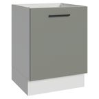 Bajo Mesada 60 cm 1 Puerta Sin Mesada Blanco/Gris Agata Madesa