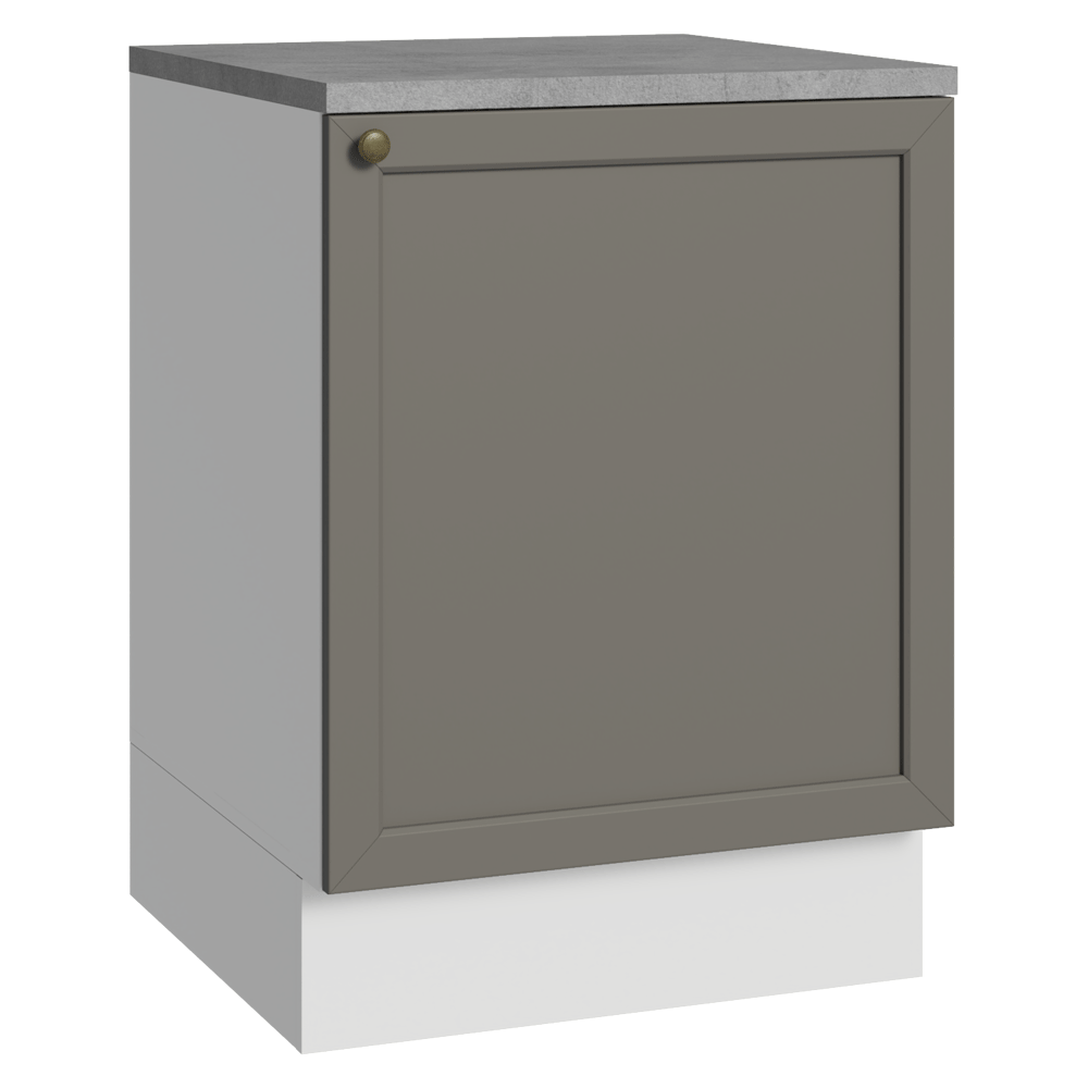 Bajo Mesada de Cocina 60 cm 1 Puerta Blanco/Gris Vik Madesa