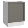 Bajo Mesada 60 cm 1 Puerta Sin Mesada Blanco/Gris Vik Madesa