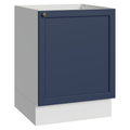 Bajo Mesada 60 cm 1 Puerta Sin Mesada Blanco/Azul Vik Madesa