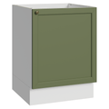 Bajo Mesada 60 cm 1 Puerta Sin Mesada Blanco/Verde Vik Madesa