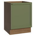 Bajo Mesada 60 cm 1 Puerta Sin Mesada Marrón/Verde Vik Madesa