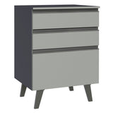 Bajo Mesada Cocina 60 cm 3 Cajones con Patas Gris Nice Madesa