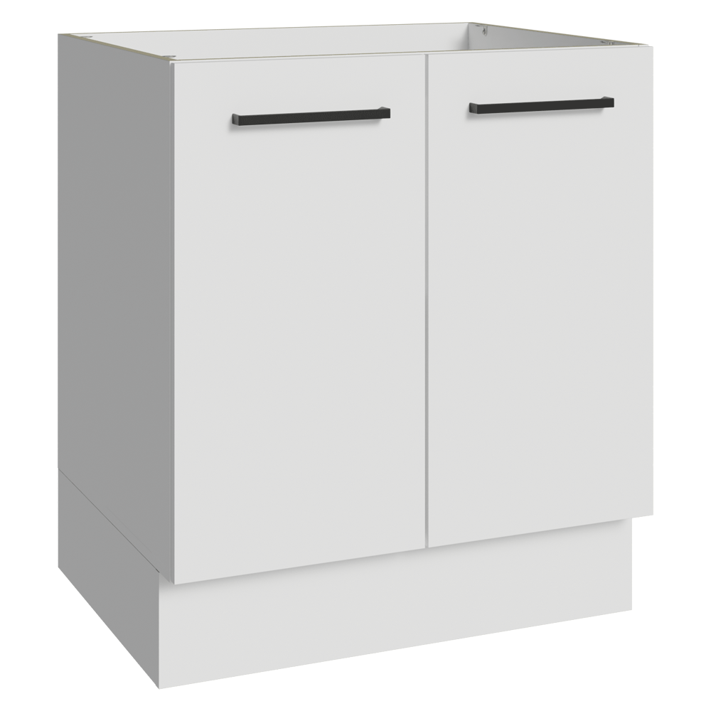 Bajo Mesada 70 cm 2 Puertas Sin Mesada Blanco Agata Madesa